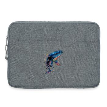 Baleine bleue Baleine Baleines bleues Baleines Chant Baleine Plongeur Baleines Océan - Sacoche pour ordinateur portable 15 pouces - gris chiné - Devant