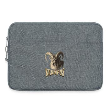 Krampus – Traditionelles Alpen-Design - Laptoptasche 15" - Grau meliert - Vorne