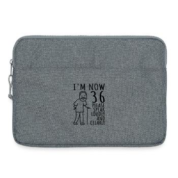 36. Geburtstag 36er 36ter Ich bin jetzt 36 Jahre - Laptoptasche 15" - Grau meliert - Vorne