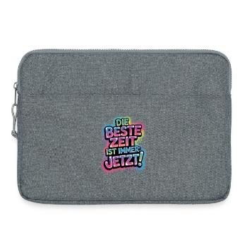 Le meilleur moment est toujours en direct maintenant Carpe Diem - Sacoche pour ordinateur portable 15 pouces - gris chiné - Devant