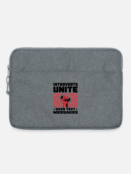 Forderungsfaust Strahlen - Laptoptasche 15" - Grau meliert