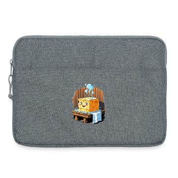 Fromage dans le sauna Sourire et transpiration - Sacoche pour ordinateur portable 15 pouces - gris chiné - Devant
