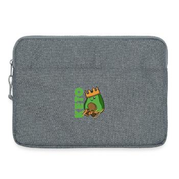 Keto King – Low Carb & High Fat Lifestyle Design - Laptop bag 15" - heather grey - Front
