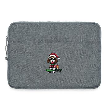 Beagle Hund Weihnachten Lustig - Laptoptasche 15" - Grau meliert - Vorne