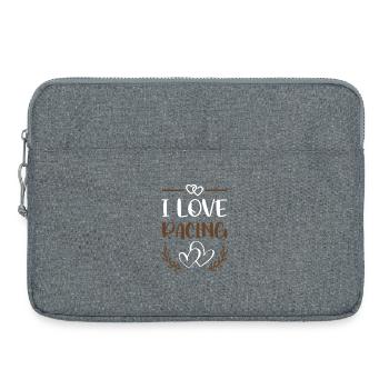 J’adore la course - Sacoche pour ordinateur portable 15 pouces - gris chiné - Devant