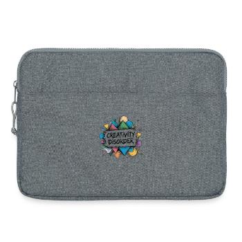 Trouble de la créativité – Chaos artistique - Sacoche pour ordinateur portable 15 pouces - gris chiné - Devant