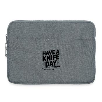 Einen Messer-Tag haben - Laptoptasche 15" - Grau meliert - Vorne