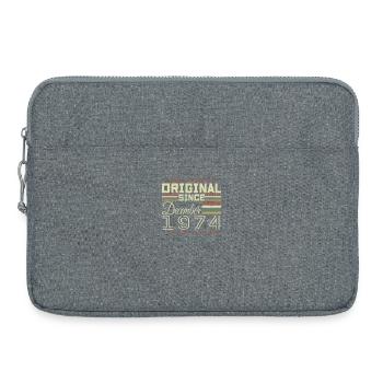 Les légendes sont nées en décembre 1974 - Sacoche pour ordinateur portable 15 pouces - gris chiné - Devant