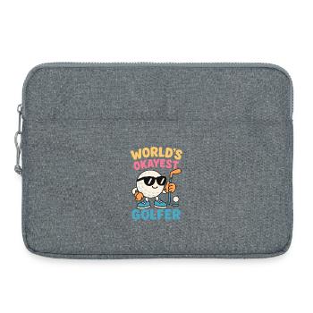 Lustiger Golfliebhaber Das okayste Golfer-Design der Welt - Laptoptasche 15" - Grau meliert - Vorne