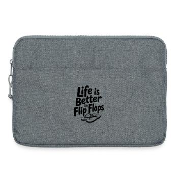 Life is Better in Flip Flops - Laptop bag 15" - heather grey - Front