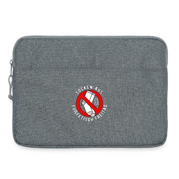 Pas de chaussettes autorisées pieds bouclier - Sacoche pour ordinateur portable 15 pouces - gris chiné - Devant