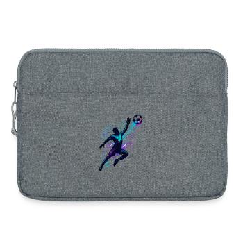 Défilé des gardiens de but de football Action dynamique - Sacoche pour ordinateur portable 15 pouces - gris chiné - Devant