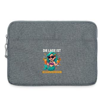 The location is drunken, mermaid - Laptop bag 15" - heather grey - Front