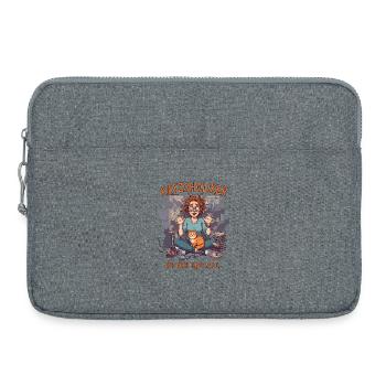 Katzoholiker Nur noch eine Katze - Lustiger Spruch - Laptoptasche 15" - Grau meliert - Vorne