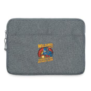 Welder Welding Where Sparks Fly Metalwork - Laptoptasche 15" - Grau meliert - Vorne