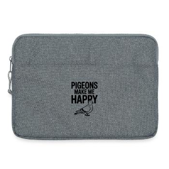 Pigeons Make Me Happy - Laptop bag 15" - heather grey - Front