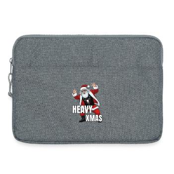 Headbangender Santa - Heavy Xmas - Laptoptasche 15" - Grau meliert - Vorne