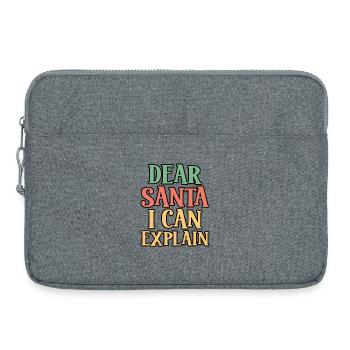 Lieber Weihnachtsmann, ich kann lustigen Weihnachtshumor erklären - Laptoptasche 15" - Grau meliert - Vorne