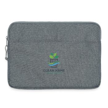 Eco Plant in Basket Logo - Laptop bag 15" - heather grey - Front