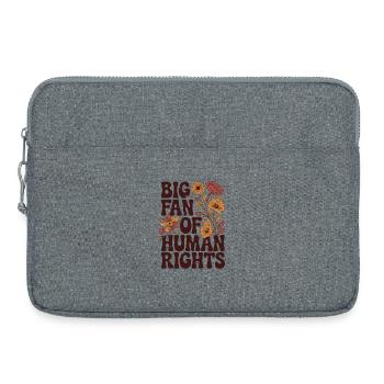 Big fan of human rights and equality - Laptop bag 15" - heather grey - Front