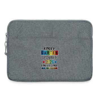 KINDERGARTEN Geschafft 2026 Kita Abgänger - Laptoptasche 15" - Grau meliert - Vorne