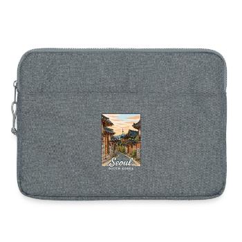Séoul, Corée du Sud - Sacoche pour ordinateur portable 15 pouces - gris chiné - Devant