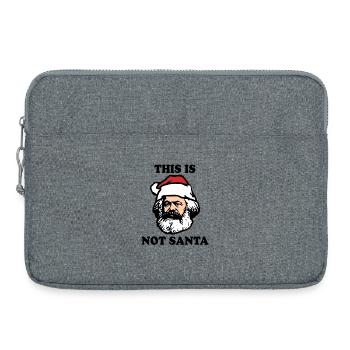 Karl Marx | Ce n’est pas le Père Noël | Père Noël - Sacoche pour ordinateur portable 15 pouces - gris chiné - Devant