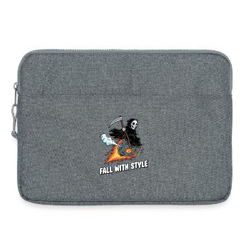 Sensenmann Raketen-Style - Laptoptasche 15" - Grau meliert - Vorne