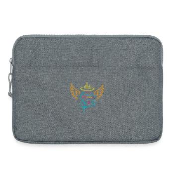 Neon Boombox Engel, Street Music Vibes - Laptoptasche 15" - Grau meliert - Vorne