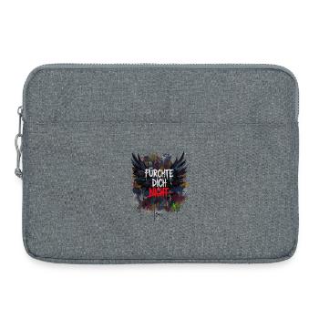 FÜRCHTE DICH NICHT Grunge Flügel Splatter Art - Laptoptasche 15" - Grau meliert - Vorne