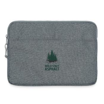 Forest instead of asphalt: pure nature, environmental awareness - Laptop bag 15" - heather grey - Front