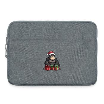 Cadeaux de Noël Gorilla - Sacoche pour ordinateur portable 15 pouces - gris chiné - Devant