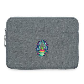 Alien Donut Cave - Laptop bag 15" - heather grey - Front