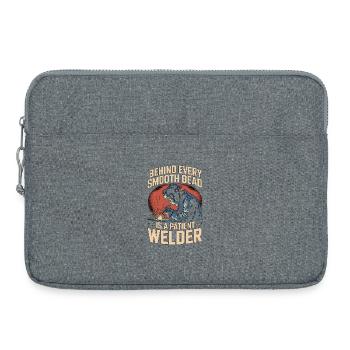 Welder Behind Every Smooth Bead Is Craftsmanship - Laptop bag 15" - heather grey - Front