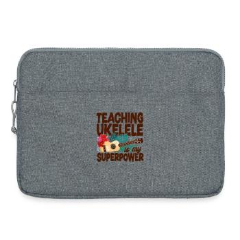 Hawaiian Ukulele Uke Teaching - Laptoptasche 15" - Grau meliert - Vorne