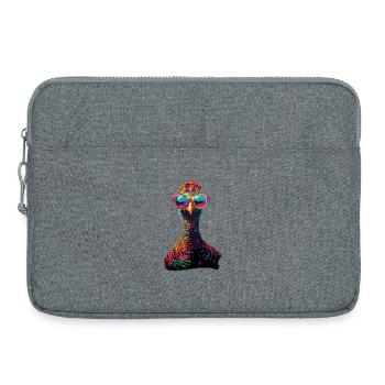 Truthahn Hühner Vogel Truthuhn Pute Fasan Turkey - Laptoptasche 15" - Grau meliert - Vorne