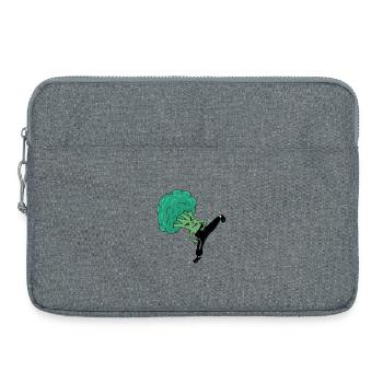Brocoli Broco Lee Parodie Drôle Art Martial Végétar - Sacoche pour ordinateur portable 15 pouces - gris chiné - Devant