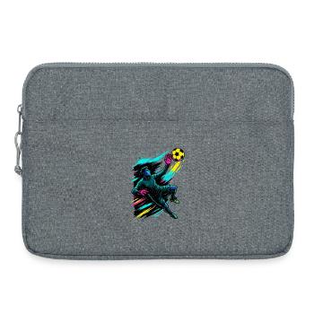 Art néon du gardien de but, cadeau football, temps fort - Sacoche pour ordinateur portable 15 pouces - gris chiné - Devant