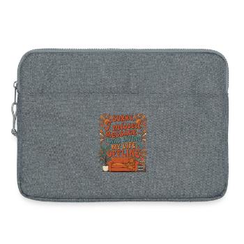 Living Life Offline Retro - Laptop bag 15" - heather grey - Front