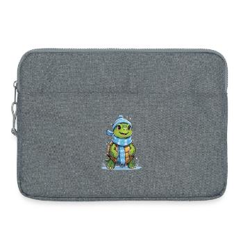 Tortue Écharpe d’hiver - Sacoche pour ordinateur portable 15 pouces - gris chiné - Devant