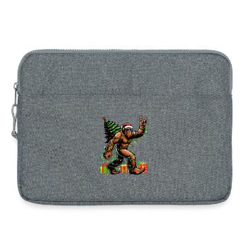 Bigfoot, Héros de la Lumière de Noël - Sacoche pour ordinateur portable 15 pouces - gris chiné - Devant