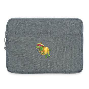 Roher Dinosaurier-Sombrero Fünfmal der Mayo Lustiger TRex - Laptoptasche 15" - Grau meliert - Vorne