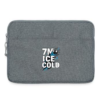 Handball 7 meters, I c e Cold, strong nerves - Laptop bag 15" - heather grey - Front