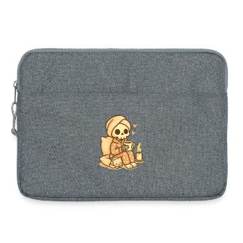 Cozy Pyjama Skelett – Warm & Cute - Laptoptasche 15" - Grau meliert - Vorne