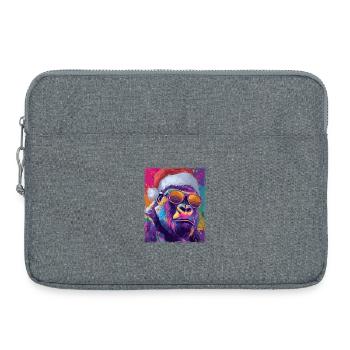 Gorilla Weihnachten Porträt - Laptoptasche 15" - Grau meliert - Vorne