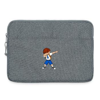 Schuluniform abtupfen – lustig zurück in die Schule - Laptoptasche 15" - Grau meliert - Vorne