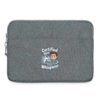 MRI Tech Certified Spin Whisperer Radiographer - Laptop bag 15" - heather grey - Front