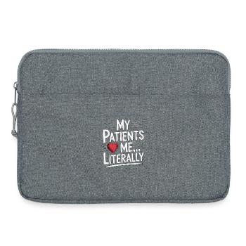 Cardiac Tech My Patients Heart Me Cath Lab Tech - Laptop bag 15" - heather grey - Front