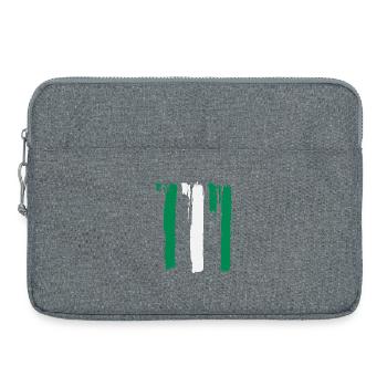 Nigeria Flagge - Laptoptasche 15" - Grau meliert - Vorne