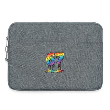 Rainbow 67 Meme Celebration - Laptop bag 15" - heather grey - Front